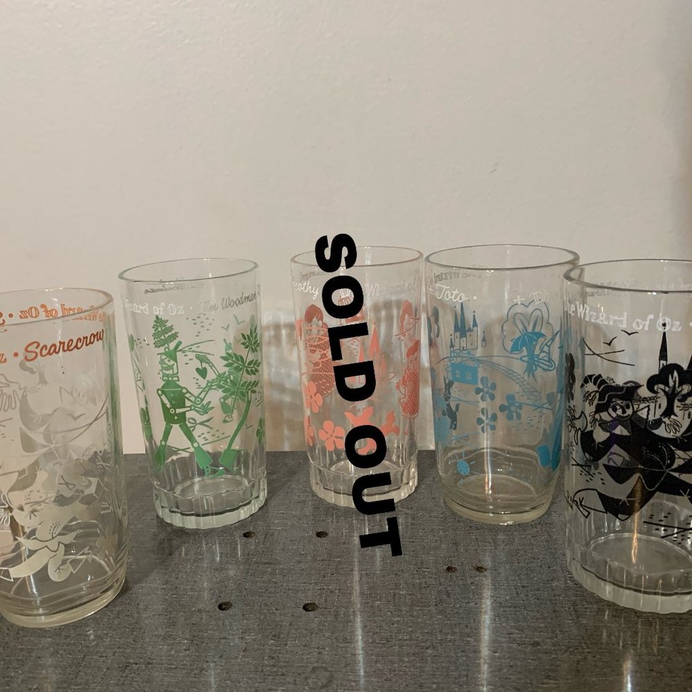 Wizard of Oz Drinking Glasses | Tumblers | Vintage | Mix and Match